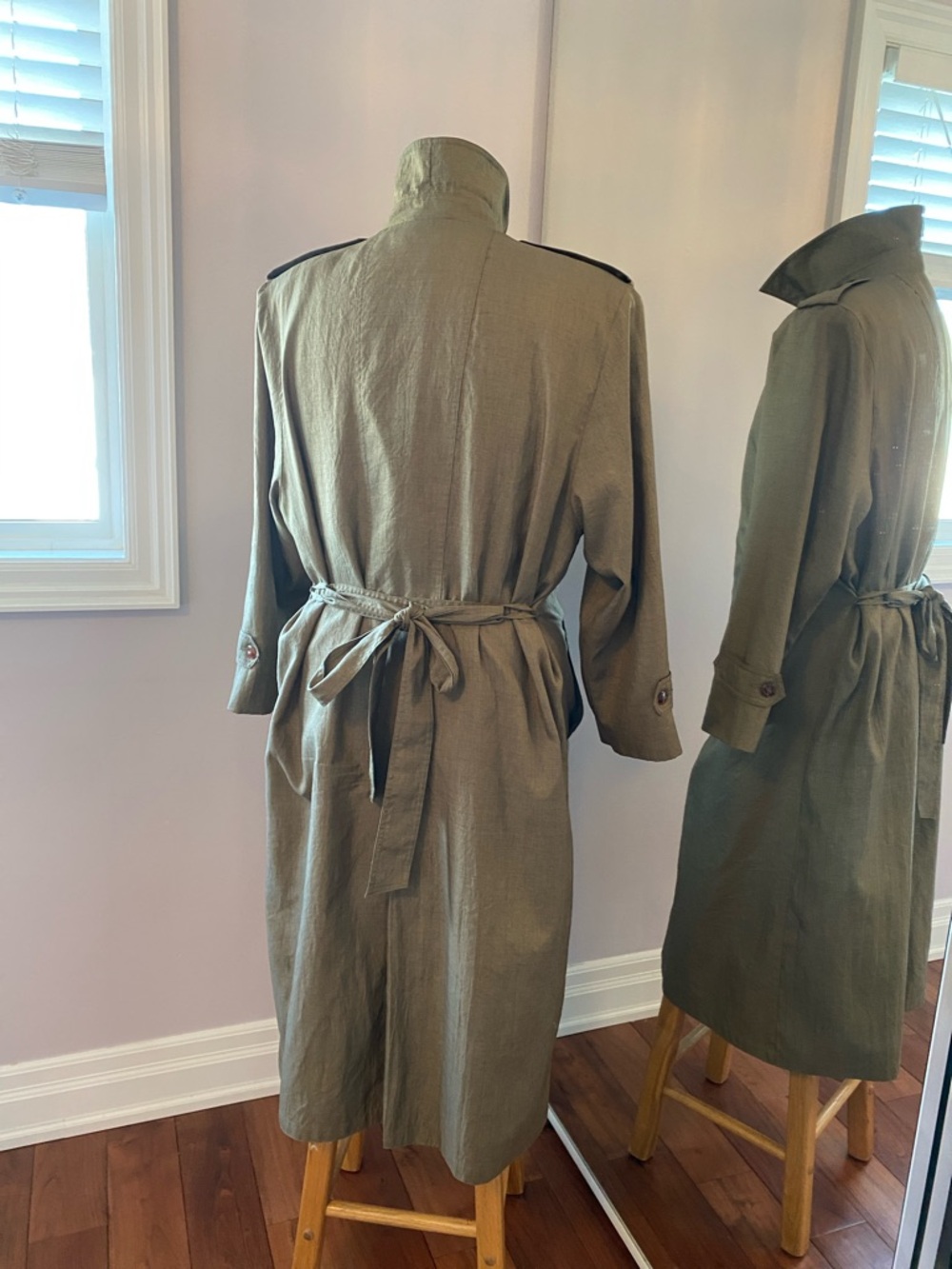Dallaird’s army green trench lightweight coat ladies size M - Picture 5 of 10